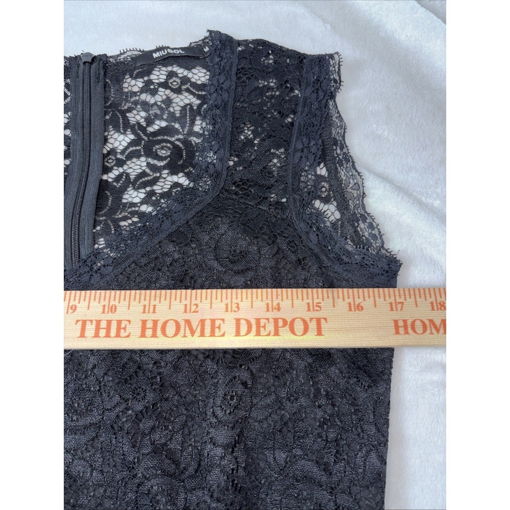 Classic Timeless Miusol Gown Black Lace Top Long Chiffon Skirt Gown Med Elegant‎ - Picture 7 of 12